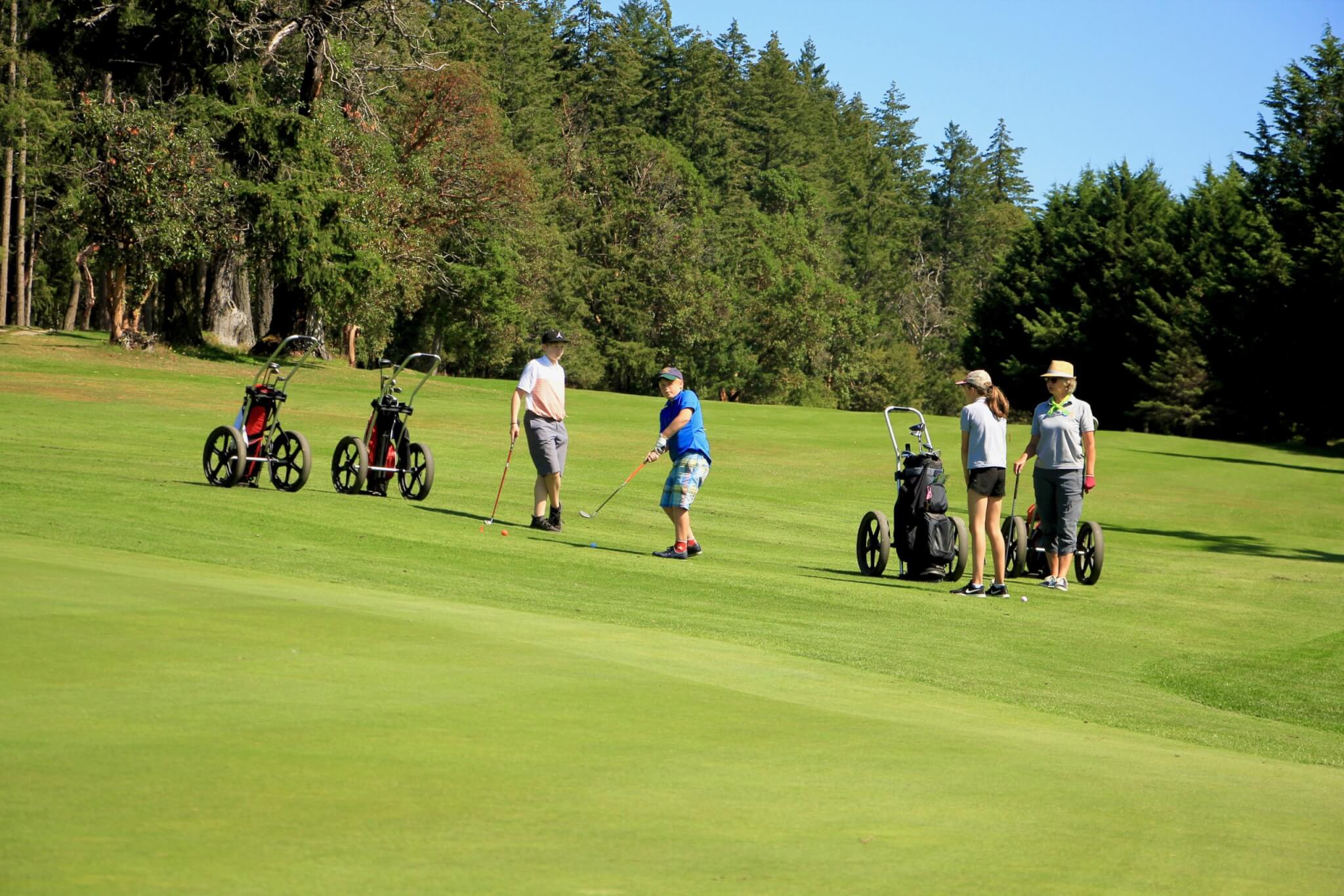 Golfers on the fairway